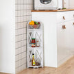 Corner Shelf Stand, Storage Organizer Great for Bathroom, Corner Shelf Perfect for Small Space,Waterproof Stand Also Use for Toilet Paper Stand,White