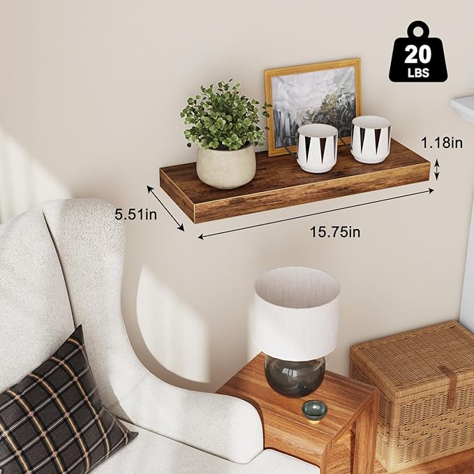Fixwal Floating Shelves for Wall, 15.7