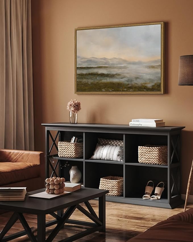 SHENIFY Landscape Framed Canvas Wall Art 24x36in Large Vintage Dusk in The Forest Classic Paints Farmhouse Bathroom Office Decor - Natural Framed