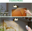 4 Pack Wireless Picture Lights for Wall, Magnetic Gold Picture Light Battery Operated with Remote, Dimmable Painting Light for Art Display, RGB Rechargeable Wall Lights for Photo Frame Gallery