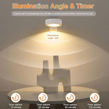 3 Pack Rechargeable Battery LED Picture Light,Wall Lights for Pictures with Remote Dimmable and Timer,3 Lighting Modes Magnetic Art Display Light for Paintings Battery Operated-White