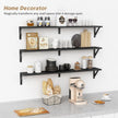 Forbena Floating Shelves 36 Inches Long 8 in Deep Set of 3, Large Wall Shelf for Bedroom Books, Heavy Duty Wide Wall Shelving for Living Room Office Kitchen Closet Organizers and Storage (Black)