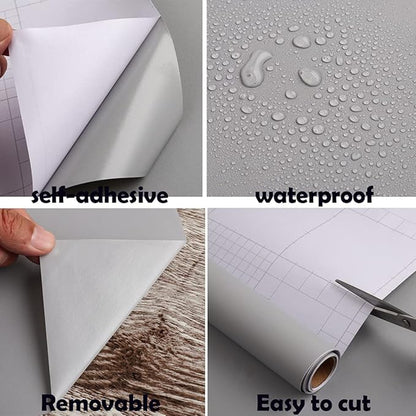 15.7"x197" Grey Peel and Stick Wallpaper Solid Grey Peel and Stick Wallpaper Matte Contact Paper for Cabinet Self Adhesivefor Kitchen Countertops Wall