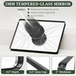 Bathroom Mirror 40x30 Inch Black Metal Frame Rectangle Vanity Mirror with Rounded Corners, Modern Wall Mounted Anti-Rust Mirror for Farmhouse, Restroom, Entryway, Horizontal or Vertical Hanging