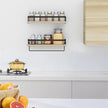 Home Decor Floating Shelves, Wall Shelves with Towel Bar, Bathroom Wall Decor, Floating Shelves Wood for Living Room/Kitchen/Bedroom, (Black-Natural) Floating Bathroom Shelves