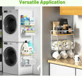 Ofiray-home Magnetic Fridge Shelf with Wood Lid, Fruit Potato Onion Storage Bins, Pantry Organizers, Large Container Spice Rack for Refrigerator, Kitchen Counter, Cabinet (2, White)