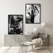 puthiac 24x36 Solid Oak Wood Picture Frame, No Mat, Wall Display Only, Vertical or Horizontal, Plexi Front, 1 Pack, Black