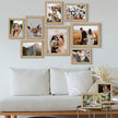 LUCKYLIFE Picture Frame Set 10-Pack, Gallery Wall Frame Collage with 8x10 5x7 4x6 Frames in Natural Woodgrain Finishes