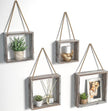 J JACKCUBE DESIGN Wall Decor Floating Hanging Square Shelves Wall Mounted Rustic Wood Cube Display Shelf Shadow Boxes Decorative Boho Home Décor for Living Room, Bedroom, Office, Set of 4 - MK571A