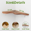 Cute Cloud Shelves, Wavy Floating Corner Shelf, Cloud Corner Wall Shelves with Brackets, Cute Wall Shelves for Nursery Decor, Corner Shelves for Bedroom,Living Room,Bathroom&Home Decor,Brown
