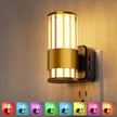 L LOHAS LED Night Light, Night Lights Plug into Wall, 10-Color RGB Change Nightlights,10/50/100LM Adjustable Automatic Nightlights Plug in with Dusk to Dawn Sensor for Room Bathroom Hallway