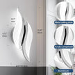 CANEOE Modern LED Wall Sconce 6000K Chrome Indoor Wall Light Fixtures Acrylic Wall Sconce Lighting for Living Room Bedroom Bedside Bathroom Hallway Stairway Wall Lamp (Chrome, 1 Pack, 6000K)