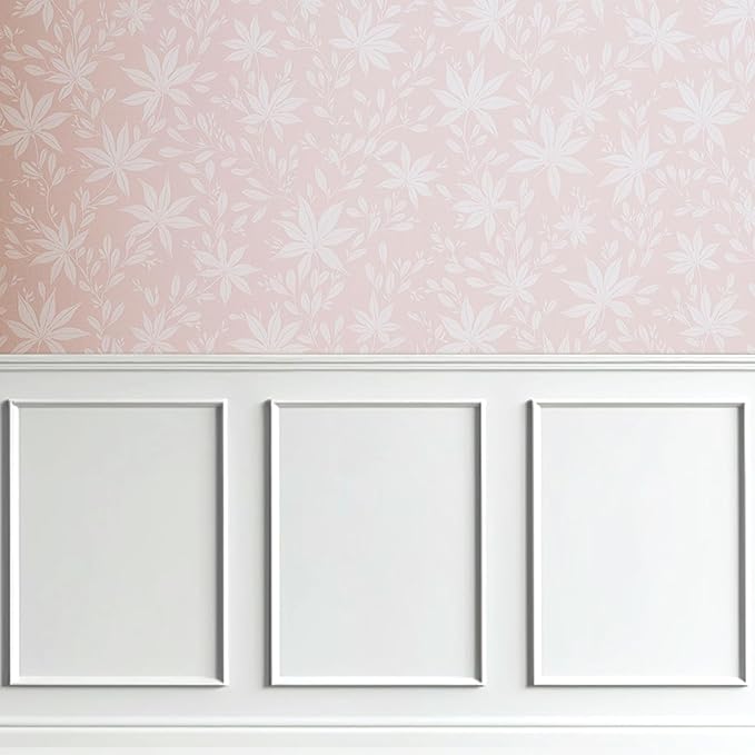 4 Set of 16" x 20" Pre-Cut Accent Wall Molding Trim Kit, Peel and Stick Premade Wainscoting Panels for Interior Decoration, Ready to Assemble Chair Rail Moulding