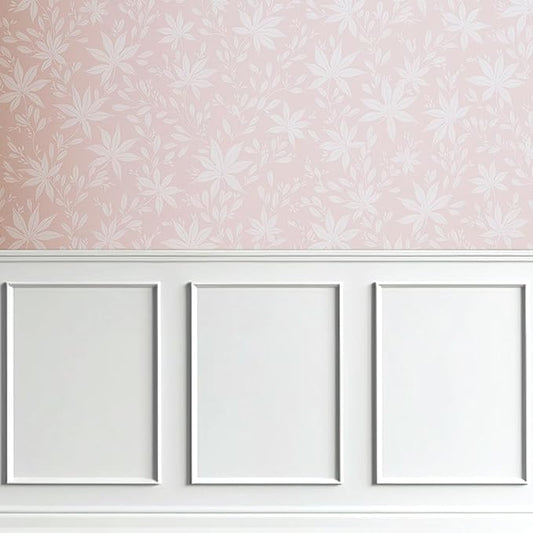 2 Set of 16" x 20" Pre-Cut Accent Wall Molding Trim Kit, Peel and Stick Premade Wainscoting Panels for Interior Decoration, Ready to Assemble Chair Rail Moulding