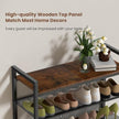 4 Tier Shoe Rack for Entryway, Metal Shoe Rack Heavy Duty with Wooden Top & Adjustable Mesh Shelves, Shoe Storage Organizer for Front Door Entrance/Closet/Bedroom/Dorm/Garage