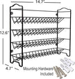 SWOMMOLY Spice Rack Organizer with 32 Empty Square Glass Spice Jars, 386 White Spice Labels with Chalk Marker and Funnel Complete Set, Seasoning Organizer for Countertop, Cabinet or Wall Mount