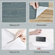 Wallercity Gray/Blue Weathered Wood Contact Paper for Countertops Vintage Peel and Stick Wooden Wallpaper for Bathroom Kitchen Cabinets Self Adhesive Wood Wall Paper for Desk Table Tops 15.8''x78.7''