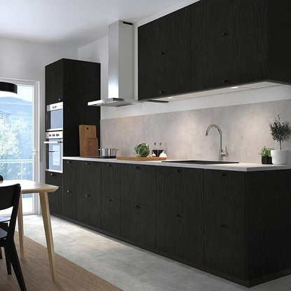 Heroad Peel and Stick Wallpaper Wood Contact Paper Wood Wallpaper Black Wood Grain Contact Paper Thicken Textured for Cabinets and Drawers Countertops Waterproof Self Adhesive Vinyl 23.6" x 393"