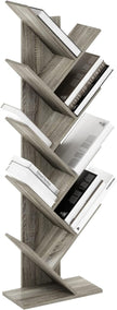 Furinno TREE Book Shelf, 9-Tier Bookshelf, Tree Bookcase with Angled Open Shelf, 8.4