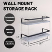 Elevon Floating Shelves for Bathroom Organizer Over Toilet, Bathroom Shelves Wall Mounted with Towel Rack, Corner Wall Shelf for Bedroom Decor Kitchen Storage (White, Set of 2)