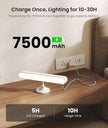 Wall Sconce with 7500mAh Rechargeable Battery LED Wall Light for Bedroom with Remote Control, 3 Colors Wireless Wall Lamp 360° Rotate Dimmable Brightness with 15 RGB Colors,White,1Pack