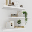 White Floating Shelves for Wall Set of 3, 16