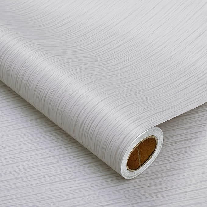 Heroad Peel and Stick Wallpaper Wood Contact Paper Wood Wallpaper Light Grey Wood Grain Contact Paper Thicken Textured for Cabinets and Drawers Countertops Waterproof Self Adhesive Vinyl 17.5
