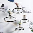 Cityelf Floating Shelves Wall Mounted Wall Decor Iron Glass Hanging Shelf Home Decor Set of 3 Display Ledge Shelves for Living Room Bedroom Office-Black
