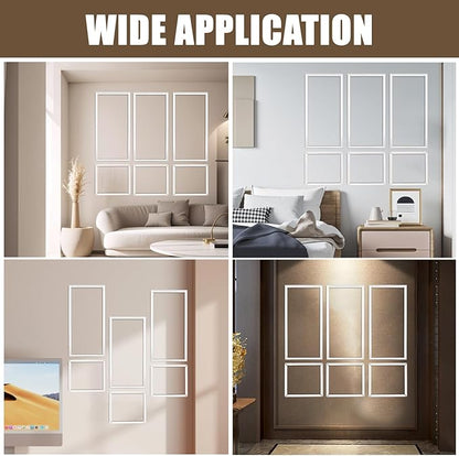 3 Set Solid Wood Wainscoting Panels Kit - Quick Installation Accent Wall Molding, Ready-to-Assemble Pre Made Wainscoting Wall Panel for Home Décor (78" x 24")