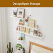 Oak Floating Shelves White for Wall 12 Inch (Upgrade Width 6
