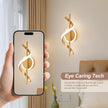 LED Wall Sconces Indoor, 12W LED Wall Mount Lights, Modern Spiral Wall Lamp, 3000K Wall Light Fixture for Stairs, Living Room, Bedroom, Aisle, Hallway (Warm White, Gold)