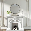 PROHOMEWARE Black Round Bathroom Mirrors, 20 inch Circle Wall Mounted Hanging Mirror for Entryway, Living Room, Hallway, Bathroom, Bedroom