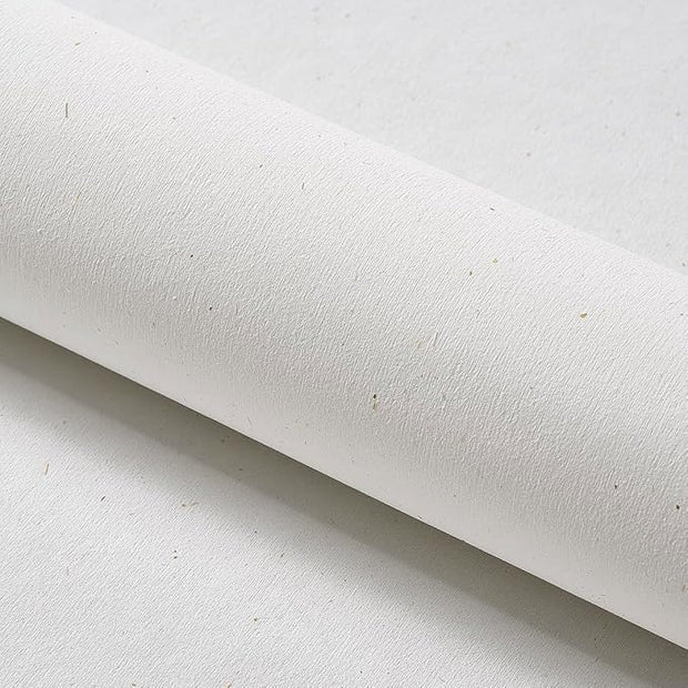 Matte White Grasscloth Textured Wallpaper Natural&Neutral&Handmade Style Thick Peel and Stick Removable for Bedroom,Office,Cabinet(16.5”x236.2”) (Herbaceous Plant&Gold Powder) M11
