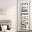 bukfen Over the Door Pantry Organizer, 8-Tier Adjustable Basket Kitchen Pantry Door Organization and Storage, Heavy-Duty Metal Hanging Kitchen Spice Rack, D6.3 x W17.32 x H66.93 inch, 1 Pack