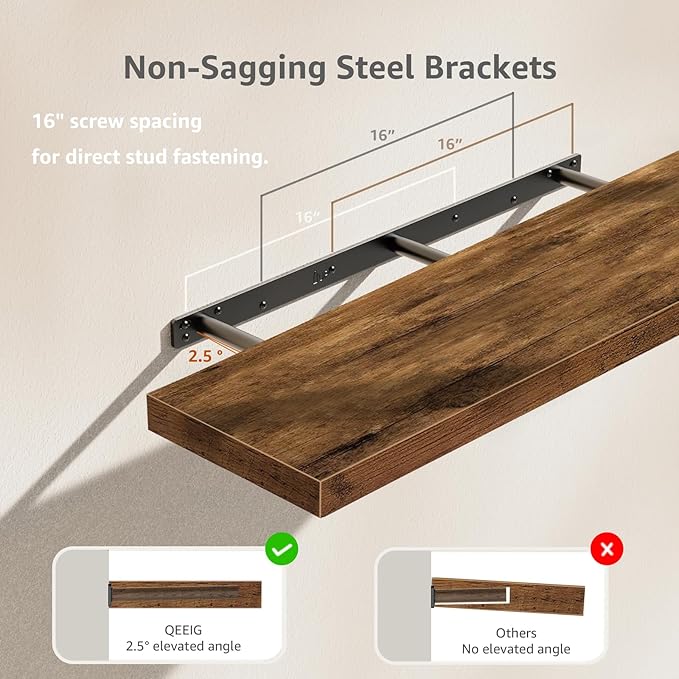 QEEIG Floating Shelves for Wall 35.4