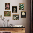 SHENIFY Vintage Flower Framed Canvas Wall Art Peony Classic Painting Modern Kitchen Bathroom Office Decor - 8x10in Natural Framed