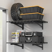 2 Pack Heavy Duty Garage Wall Shelving Set (2x3ft), Wall Mounted Garage Shelves 700lbs Capacity, 24