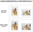 5x7 Picture Frame Set of 4, Displays 4x6 with Mat or 5x7 Without Mat, Photo Frames for Wall Hanging or Tabletop, Includes HD Plexiglass, White