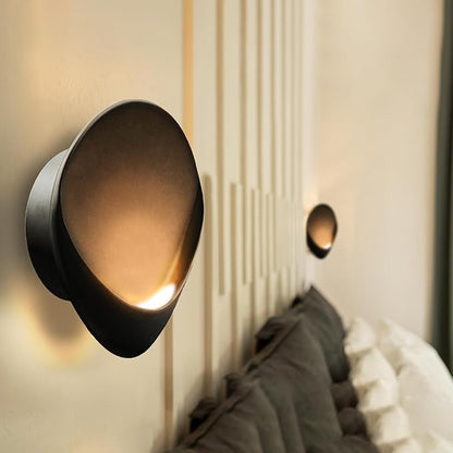 ANCIENTPWR Black Wall Sconce, Modern LED Wall Lamp – 3000K Warm White Hardwired Wall Light, Matte Finish Artistic Sconce for Living Room, Bedroom, Hallway, Corridor (1 Pack)