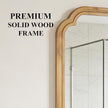 Wood Framed Bathroom Mirror for Wall, 20X30 Inch Rustic Wood Frame Wall Mirrors Decorative for Living Room, Vanity, Bedroom, Entryway and Farmhouse, Tempered Glass, Shatterproof
