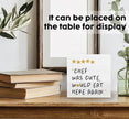 Chef Was Cute Would Eat Here Again Sign, Chef Kitchen Decor Sign, Cute Chef Kitchen Decor Wood Sign Home Decor for Girly Dining Room Restaurant