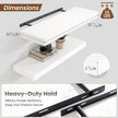 Heimlove 36 Inch Floating Shelves for Wall,Thicker and Deeper Wall Shelves Mounted Storage & Display Wood Shelf,Hanging Shelf for Bedroom Living Room Kitchen Office,Set of 2,White