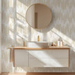 WENMER Beige Striped Wallpaper, Geometric Peel and Stick Wallpaper, 17.7''×590' Gold Contact Paper, Beige Self Adhesive Removable Wall Paper for Bathroom Cabinets Kitchen