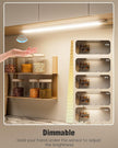 MYPLUS 24 Inch Under Cabinet Lights with Hand Wave, Under Counter Lighting 4000K Natural White,Dimmable,Plug and Play,LED Lights for Kitchen Cabinet, Cupboard, Closet, Desk