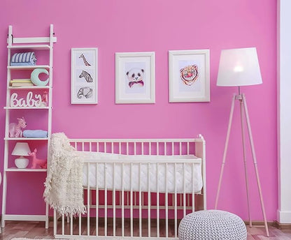 118''x15.7'' Pink Wallpaper Solid Color Pink Peel and Stick Pink Contact Paper for Cabinets Self-Adhesive Removable Girls Bedroom Kids Room Decor Vinyl Roll Matte, (MP25)