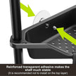 Orimade Rustproof 4 Tier Floor Standing Corner Shower Caddy Organizer, Plastic Metal Splicing Floor Corner Shelf Rack Storage Stands for Bathroom,10.8 x 10.8 x 44.6 inches, Black