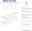 FLEXIMOUNTS 2-Pack 2x6ft Garage Shelving with Hooks 24-inch-by-72-inch Wall Shelf Garage Storage Rack Floating Shelves, White, Classic Series
