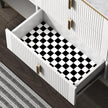 Modern Peel and Stick Wallpaper Black and White Mosaic Checkered Contact Paper 17.7