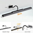 2 Pack Lights for Pictures on Wall Black - Cordless Battery Powered Wall Art Lighting with Dimmable Remote for Living Room, Bedroom & Hallway