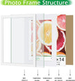 FrameWorks 7-pc Set Collage Wall Classic Wooden Picture Frames Tempered Glass/White / 1-11